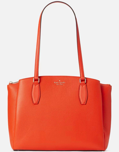 Kate spade red pebbled tote - pebbled,