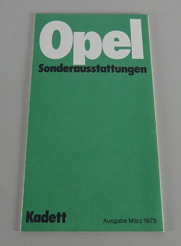 Special equipment opel kadett - opel,