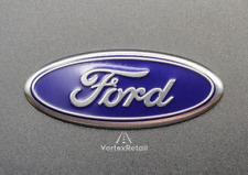 BLUE & SILVER STEERING WHEEL BADGE STICKER FOR FORD FOCUS FIESTA MONDEO KUGA