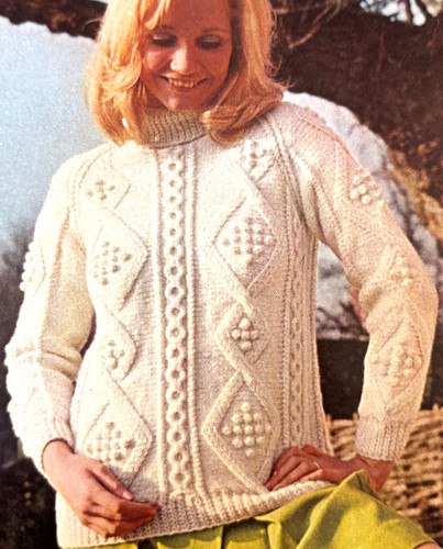 Fabulous ladies aran jumper - ladies,