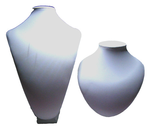 Two white jewellery display