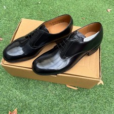 Black Leather Parade Shoe UK