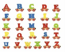 Bigjigs Rail Name Wooden Colourful Train Alphabet Letters Magnetic