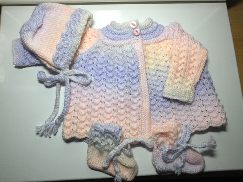 Hand knitted baby - hand, matinee