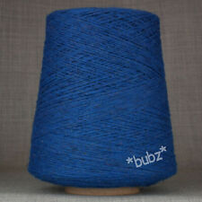 UNIQUE NETTLE YARN & WOOL THICK WEAVING YARN AZURE BLUE 400g CONE WARP WEFT