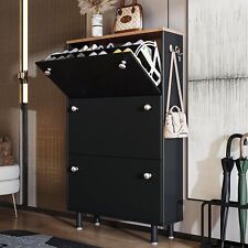 3 Drawer Shoes Cabinet Storage Wooden Stand Shoe Rack Cupboard Unit Organiser