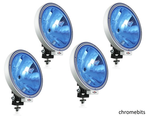 12v 24v inch round blue - 4x,