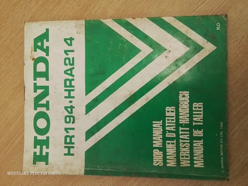 Honda shop manual hr194 - shop,