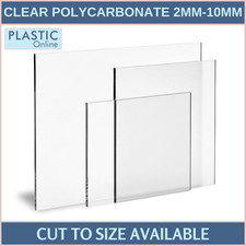 Clear Solid Polycarbonate Sheets | Cut To Size Panels | 2mm 3mm 4mm 5mm 6mm 10mm