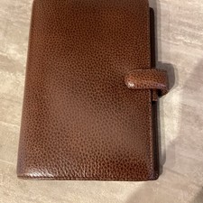 Filofax Vintage Finsbury Personal Organiser Brown Real Pebble Leather Diary