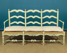 Painted Ladder Back Settle