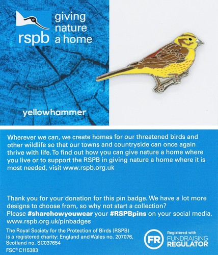 Rspb pin badge gnah birds - rspb,