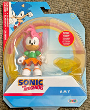 RARE! Sonic The Hedgehog - Amy w/ Yellow Chaos Emerald - 4" Classic Figure  -New