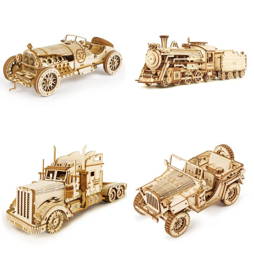 Wooden model kits train - wooden,