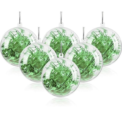 20pcs 5cm bauble ball clear - x,