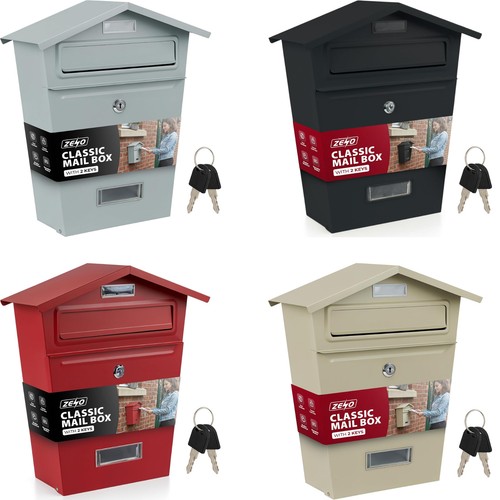 New large steel post box - large,