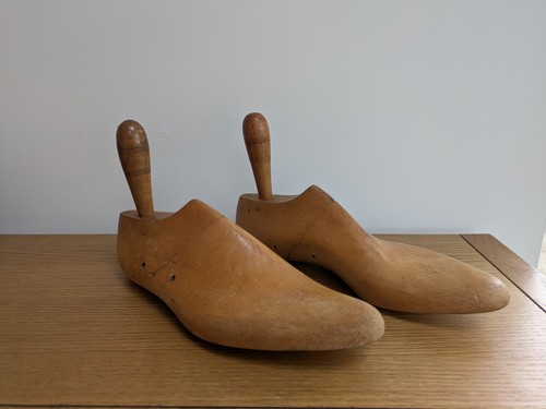 Vintage wooden shoe lasts pair - shoe,