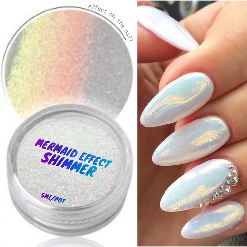 Mermaid effect glitter nail - mermaid,