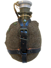 Vintage Czech army Communist wool covered canteen flask cask military Soviet pls