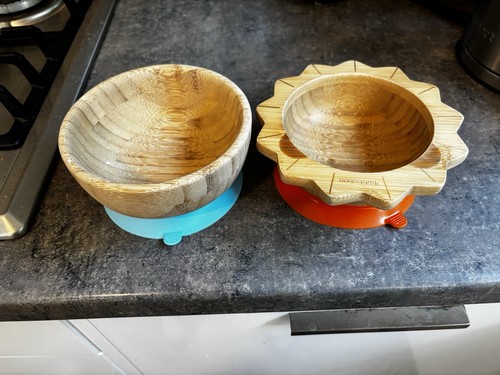 Bamboo suction bowl bundle - bamboo,