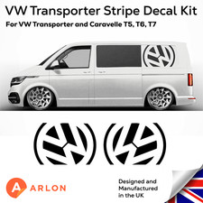 Volkswagen Transporter VW Logo Window Inlay Graphics x2 Vinyl T5 T6 T7 Caravelle
