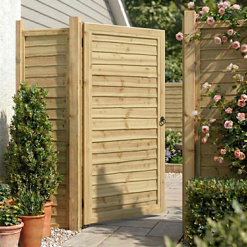 Wooden garden gate framed - gate,