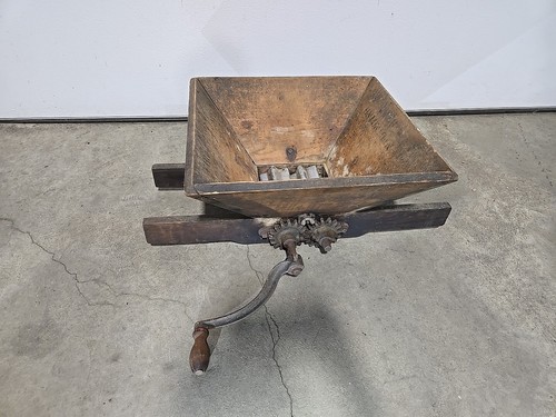 Antique wooden grape - grape, crusher