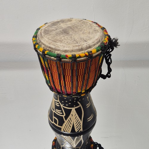 Colourful authentic djembe - authentic,