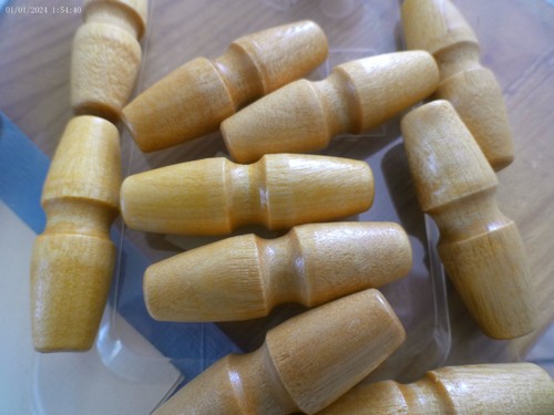 Large wooden toggle buttons - wooden,