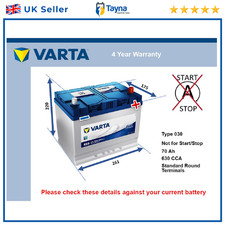 Car Battery E23 Varta 068 630A
