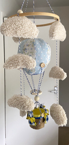 Handmade hanging cot mobile - hanging,
