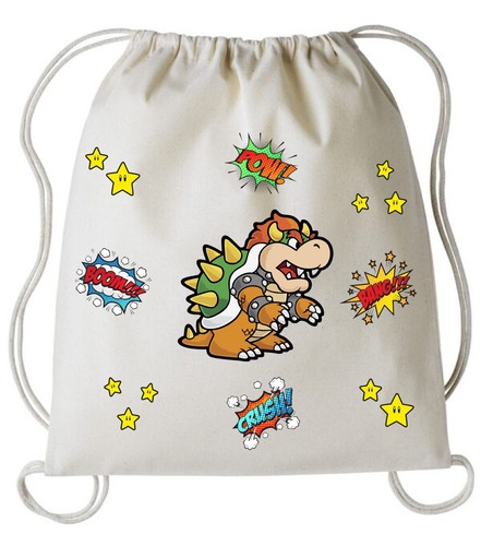 Bowser super mario drawstring - super,