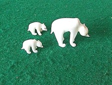 Murano Glass Animal Figures Miniatures 3 Polar Bears