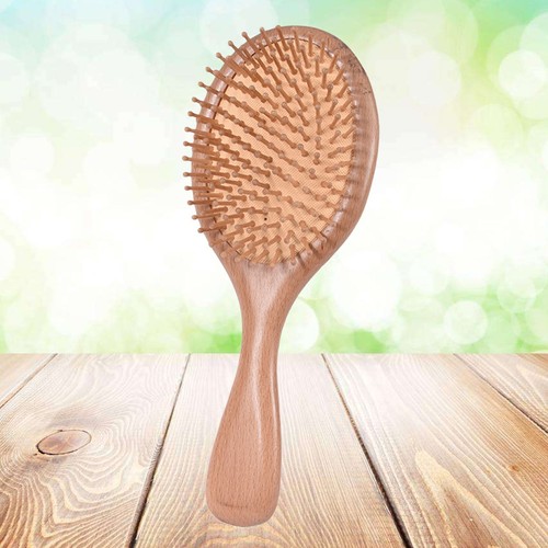 Wooden hair brush natural - brush,