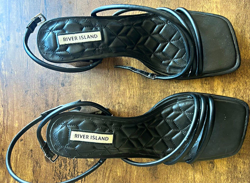 River island black leather - river,