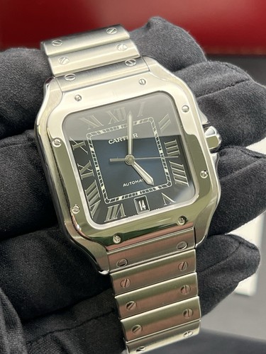 Cartier santos watch blue 40mm - cartier,