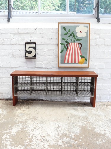 Vintage school bench with shoe - vintage,