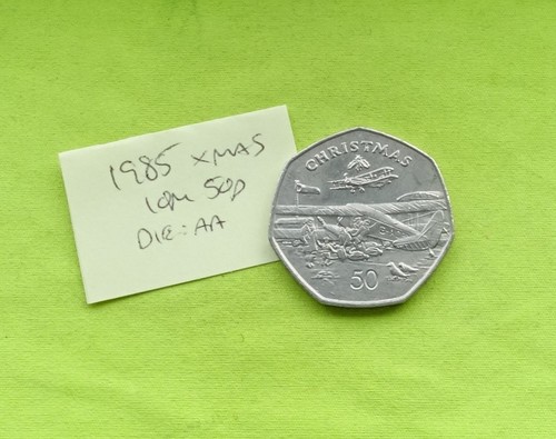 1985 unc 50p isle - 1985,