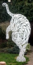 ETCHED GLASS VINYL TIGERS,  DECAL FOR PATIO DOOR/WINDOWS, SHOWERS