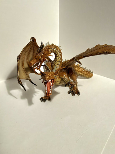 Brown gold winged dragon - gold,