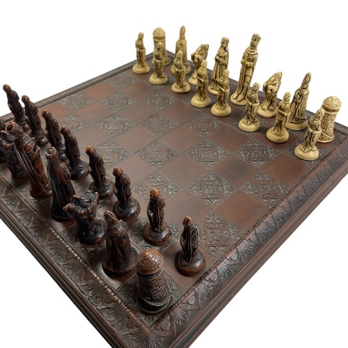 Vintage chess set medieval - vintage,