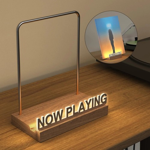 Now playing vinyl record stand - now,