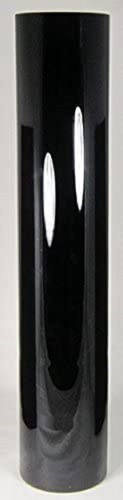 Glass black cylinder vase - black,