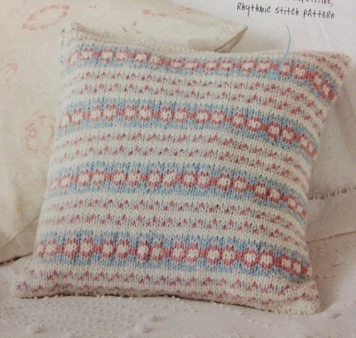 Spring fair isle cushion - spring, aran