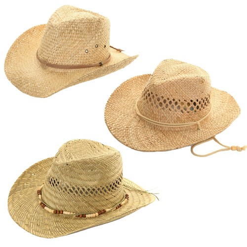 Straw cowboy hat - hat, sun