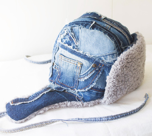 Denim unisex aviator - , with