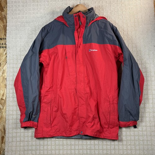 Berghaus nylon rain jacket - rain, red