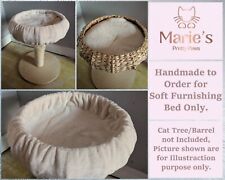 IVORY CREAM, Rattan Cover & Cushion Bed Replacement for Cat Tree NATURAL HOME I