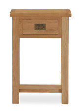 Oak Telephone Table Stand – Baysdale Rustic Solid Wood Telephone Console Table