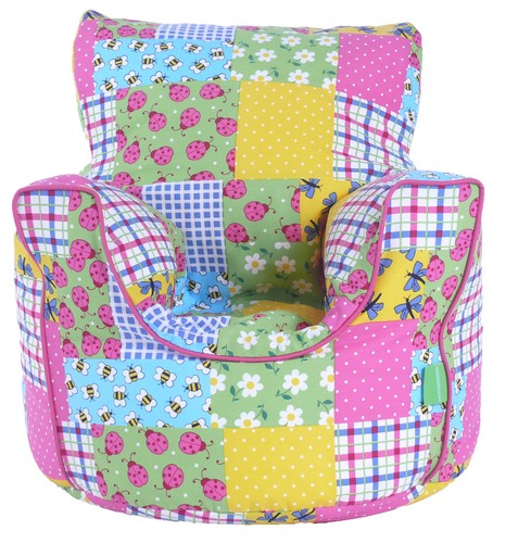Cotton patchwork bean bag - patchwork, arm